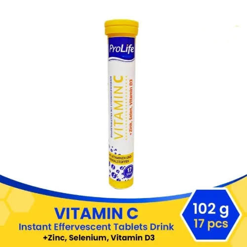 Prolife VITAMIN C EFFERVESCENT Tablets| 17 pcs | 102g| BB: 03/2027