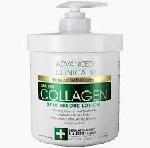 ADVANCED CLINICALS FOR SALON PROFESSIONALS SPA SIZE COLLAGEN SKIN RESCUE LOTION