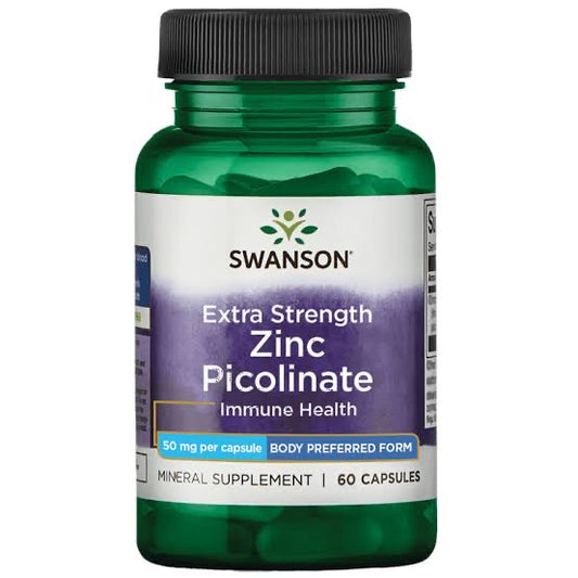 SWANSON EXTRA STRENGTH ZINC PICOLINATE mineral 60 capsules