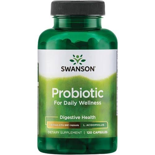 SWANSON PROBIOTIC FOR DIALY WELLNESS.| DIETARY SUPPLEMENT | 120capsules|  BB: 04/2026