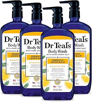 DR TEALS BODY WASH WITH PURE EPSOM SALT + PREBIOTIC LEMON BALM 710ML
