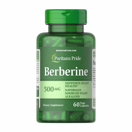 PURITAN’s PRIDE BERBERINE | 60 VEGE CAPSULES | DIETARY SUPPLEMENT | 500Mg | EXP DATE: NOV 2026