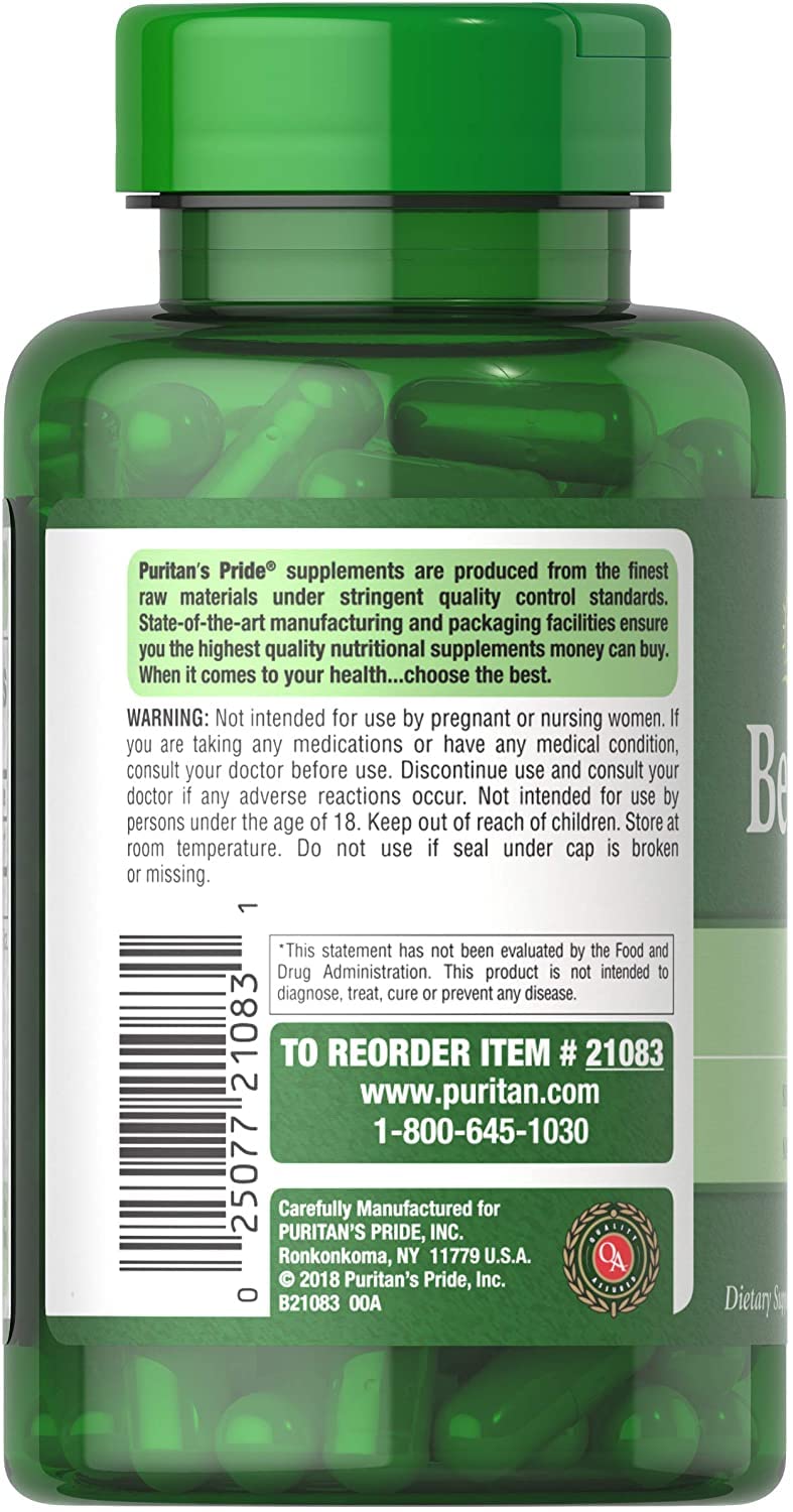 PURITAN’s PRIDE BERBERINE | 60 VEGE CAPSULES | DIETARY SUPPLEMENT | 500Mg | EXP DATE: NOV 2026