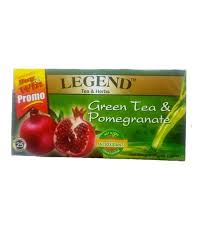 LEGEND GREEN TEA AND POMEGRANATE 25 TEAG BAGS 50g [EXP DATE:03.2027]