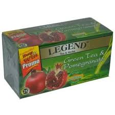 LEGEND GREEN TEA AND POMEGRANATE 25 TEAG BAGS 50g [EXP DATE:03.2027]