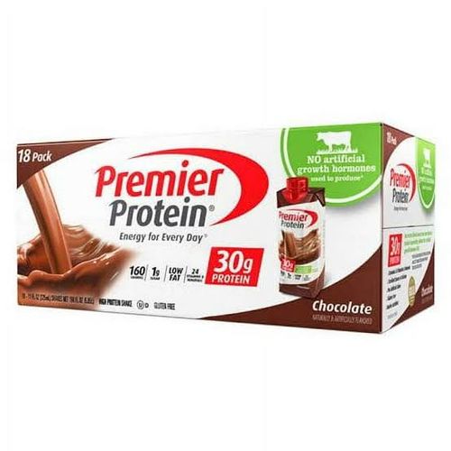 PREMIER PROTEIN SHAKE| CHOCOLATE FLAVOUR| 18 BOTTLES PER CARTON|160g CALORIES EACH. Exp: Oct 2025