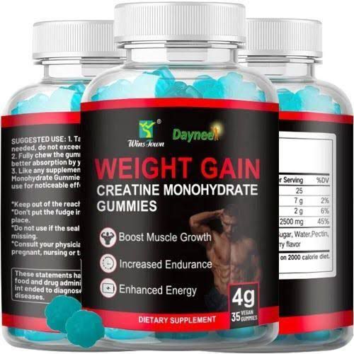 DAYNEE WEIGHT GAIN CREATINE AND MONO HYDRATE GUMMIES | 35 VEGAN GUMMIES|  BB: 01/03/2026
