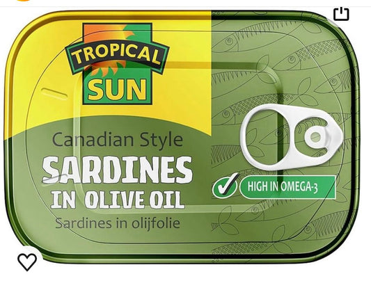 TROPICAL SUN SARDINES IN OLIVE OIL [ HIGH IN OMEGA-3]