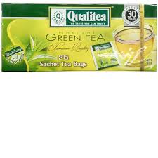 QUALITEA NATURAL GREEN TEA 25 SATCHET TEA BAGS. [EXP DATE: 05/2026]