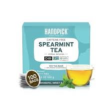 HANDPICK CAFFEINE FREE SPEARMINT TEA HERBAL INFUSION 100 TEA BAGS 100g EXP: MAY 2026