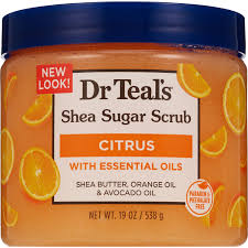 DR TEALS SHEA SUGAR SCRUB CITRUS WITH ESSENTIAL OIL 538g