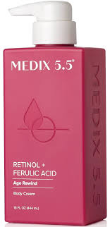 MEDIX 5.5 RETINOL +FERULIC ACID AGE REWIND BODY CREAM 444ML