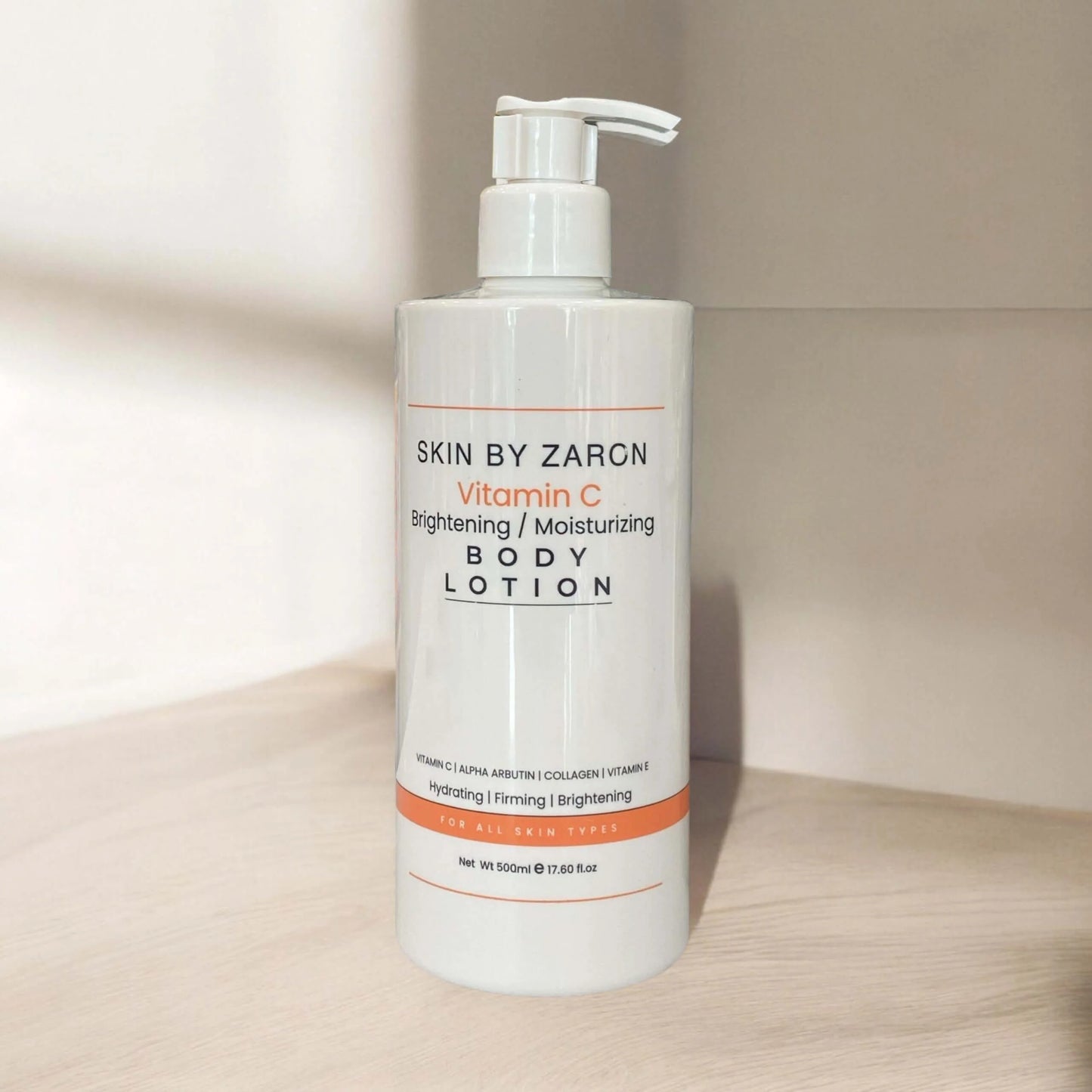 SKIN BY ZARON VITAMIN C BRIGHTENING/ MOISTURIZING BODY LOTION | ALPHA ARBUTIN  COLLAGEN| VITAMIN E 500ml